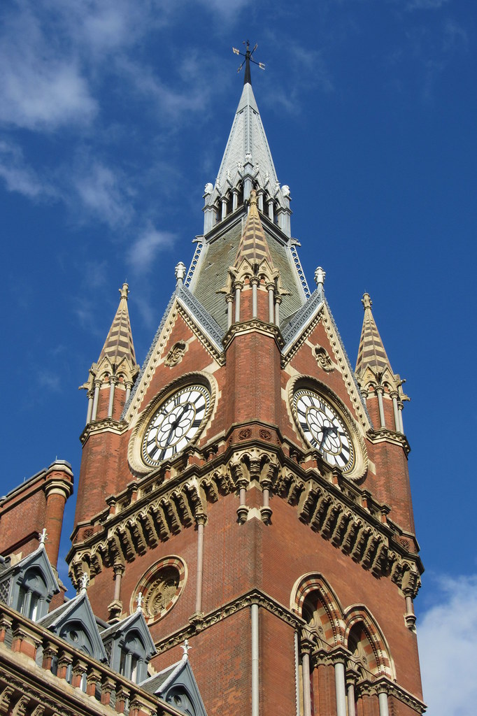 The Clock Tower of St Pancras Station, London." by alexdavidwriter is licensed under CC BY-NC-SA 2.0